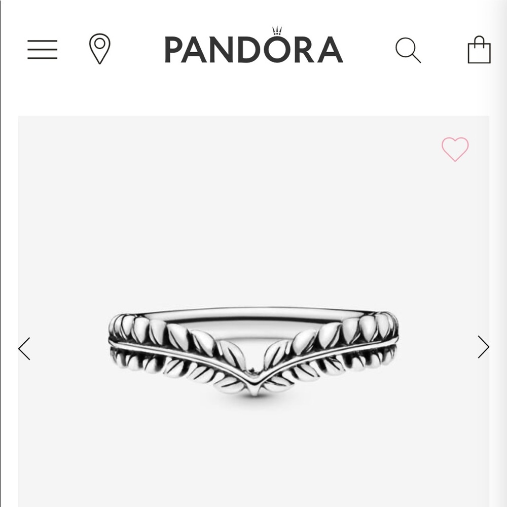 Pandora Wheat Grains Wishbone Ring
